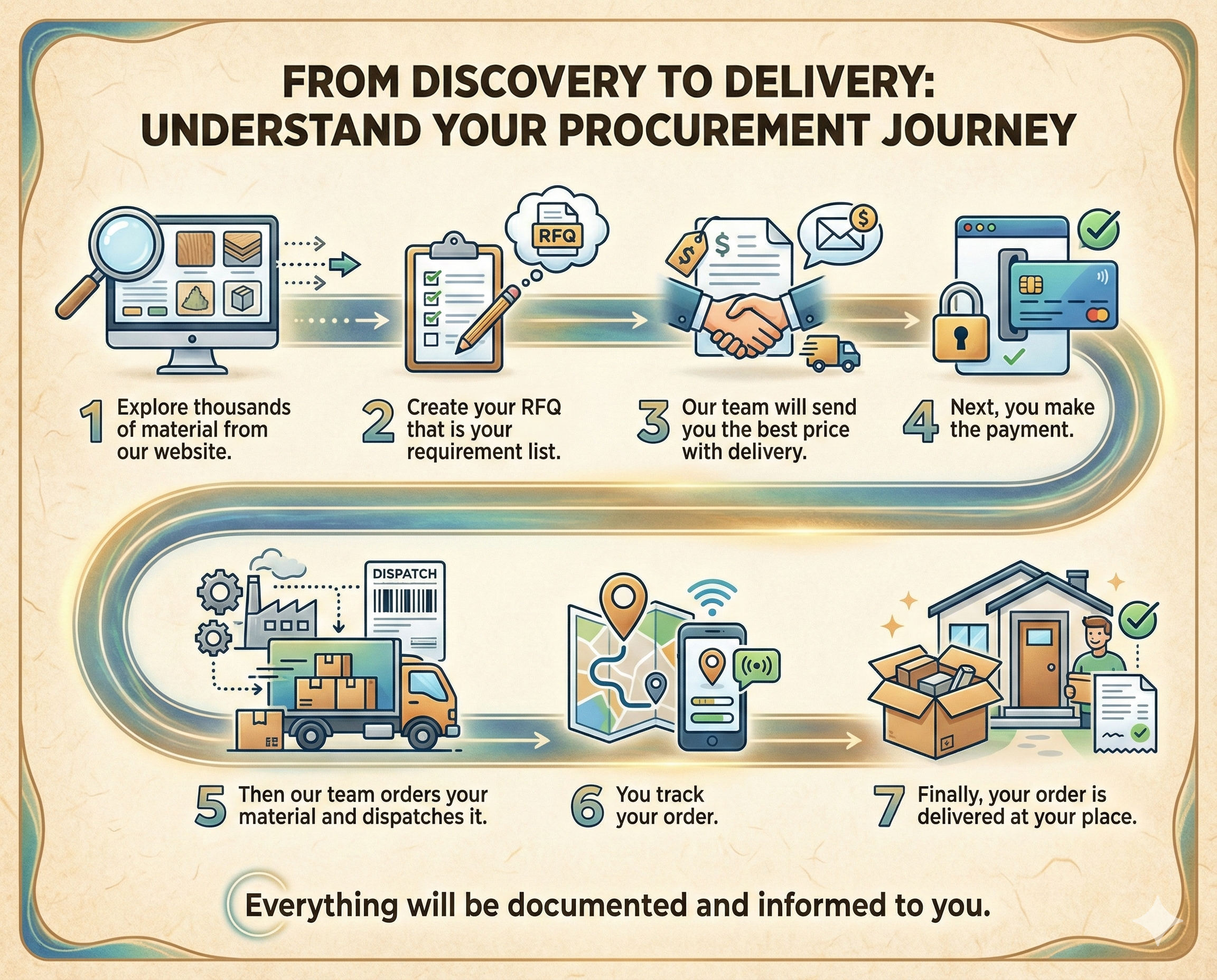 Procurement workflow illustration